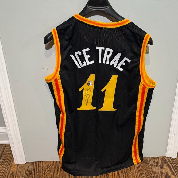 Trae Young Signed Custom "Ice Trae" Atlanta Hawks Jersey AUTO BAS Beckett Sz XL - Picture 1 of 9